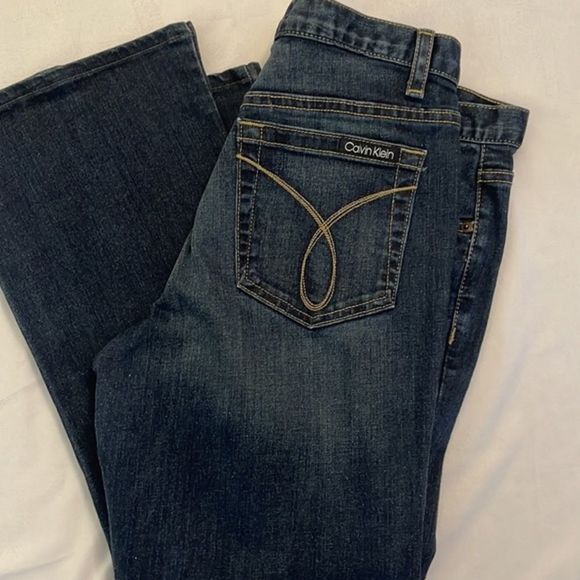 Calvin Klein Flare Blue Women's Jeans Size 12 - Picture 3 of 4
